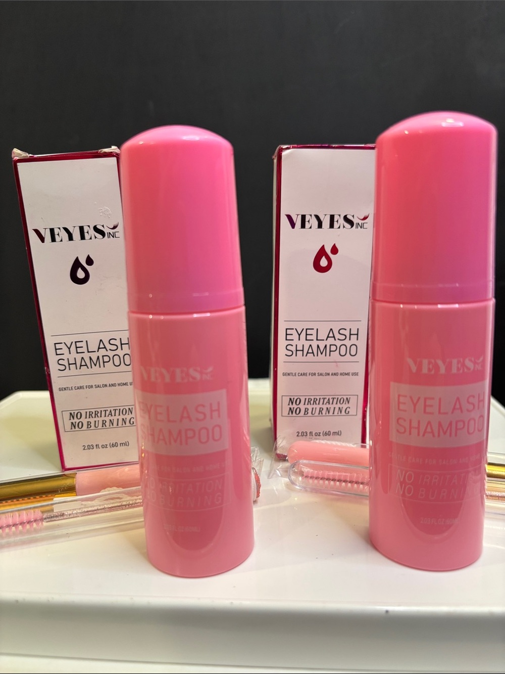 Veyes Inc Pink Eyelash Shampoo Duo